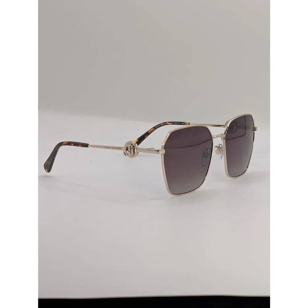AUTH Marc Jacobs Square Frame Aviator Marc Icon – Tortoise & Gold – Brand New